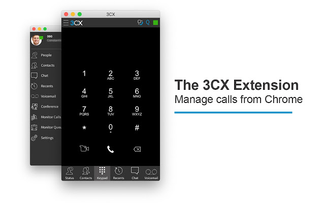 3CX vanuit browser bellen en gebeld worden, zonder webclient te openen