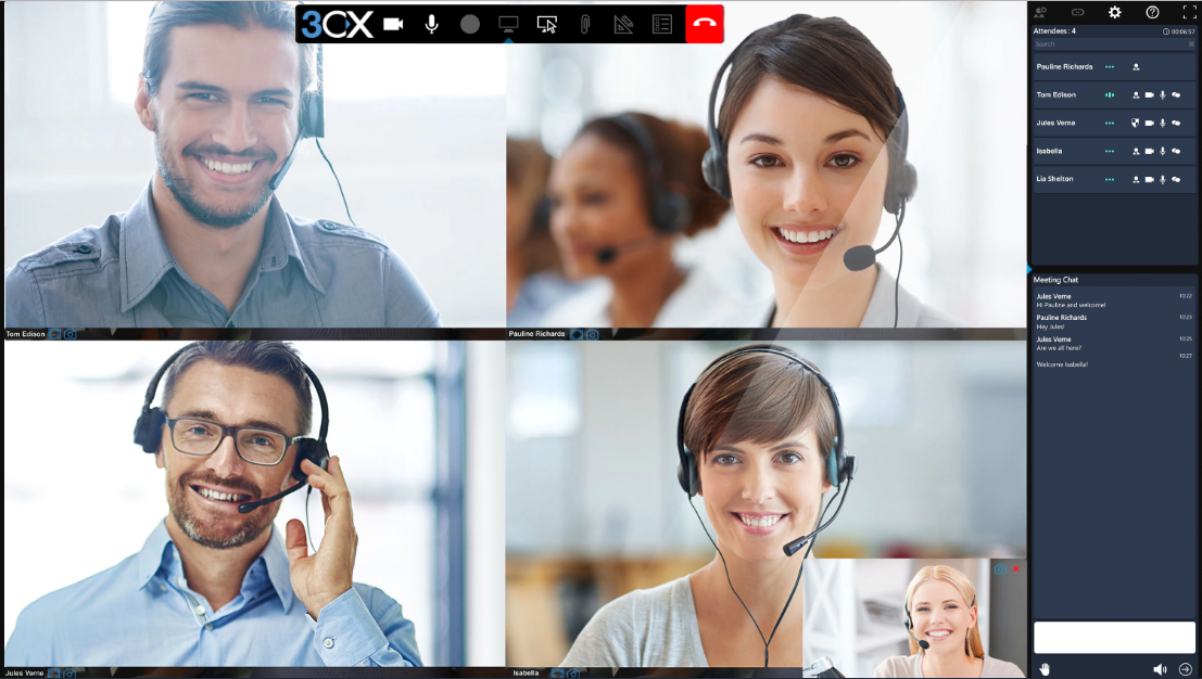 Laat je klanten eenvoudig online vergaderen en thuiswerken met 3CX